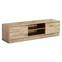 MDF TV Stand Cabinet Furniture Wood Color 2 Shelves with 2 Doors