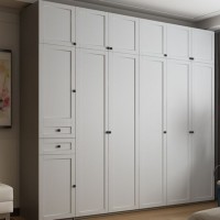 Luxury Simple Assembled Bedroom Combination Six-Door Wardrobe