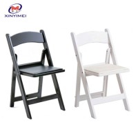 Outdoor Furniture Black White Plastic Folding Resin Wedding Party Wimbledon Chair (XYM-W12)
