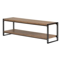 2-Tier Storage TV Console Table with Shelves for Living Room