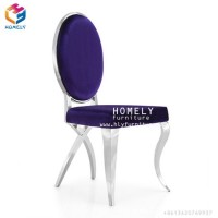 Wholesale Round Shape Black fabric Stainless Steel Chair for Hotel Wedding Dining Hall Restaurant Ev