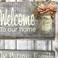 Personalized Wedding Anniversary Gifts Rustic Home Decor for Front Door Wooden Plaque