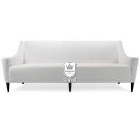 Pure White Italian Leather Sofas for Hotel