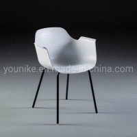 Dining Chairs Side Chair Modern Stylish PP Plastic Seat with Metal Legs MID Century Modern Chair wit