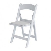 Rental Plastic Folding Chair White Event Banquet Wedding