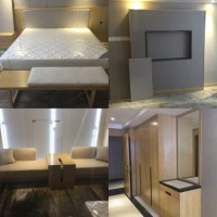 Modern Customized Teak New Design Luxury King Size Hotel Hospitality Guest Bedroom Furniture (GLBD-0