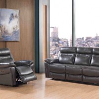 Leather Recliner Sofa with Power