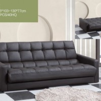 Half Leather Sofabed with Patended Gear