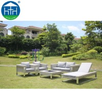 Garden Furniture for Half Round Rattan Outdoor Sofa Set Sectional Wicker Sofa Lounge