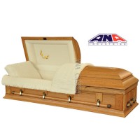 American Style Solid Oak Wooden Casket and Coffins