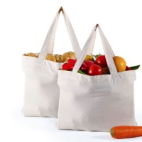Reusable Cotton Shopping Totes with Divisions Grocery Bag Shoulder Bag