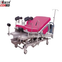 Electric Foaming PU Leather Obstetric and Gynecological Delivery Bed in Hospital with Foot and Leg R