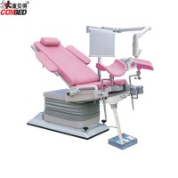Hot Sell Electric-Hydraulic Gynecology Obstetric Examination Surgery Chair with Bellows Used in Clin