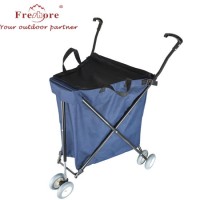 Best Popular Selling Supermarket Shopping Push Cart Metal Folding Grocery Shopping Cart Trolley with