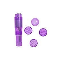 Classical Strong Vibration Mini Massager for Couples with 4 Attachments