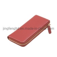 Traditional PU Leather Personalized Design Zipper Women Wallet for Gift
