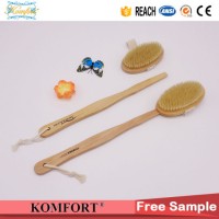 Natural Boar Bristle SPA Body Scrubber Wood Bath Brush (JMHF-118)