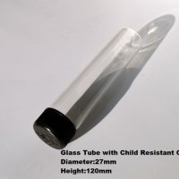 Hot Sale 420 Glass Doob Tube Bottle with Child Resistant Cap