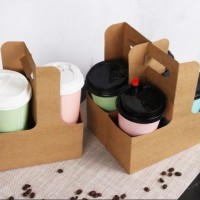 Craft Paper Holder for Coffee 4 Cups