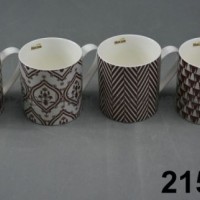 Porcelain 11oz Can Mug with Decal / Ceramic Mug / European Style /Simple Design Dfferent Color