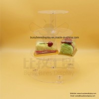 Wholesales Good Quality Customized Round or Square Acrylic 4 Tiers Cupcake Display Stand for Christm