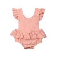 Bkd Summer Party Baby Clothes Natural Muslin Baby Party Bodysuit