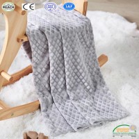 Winter Plain Check Sherpa Baby Blanket / Soft Bedding Factory
