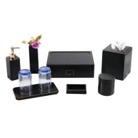 Customized Black Resin Tissue Box Hotel Bathroom Supplies