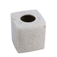 Bespoken Stone Resin Square Tissue Box