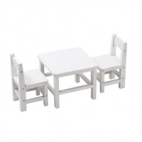 Solid Pine Wood Child Use Table and Chair