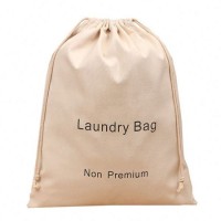 Canvas Cotton Drawstring Laundry Bag  High Quality Wholesale Promotional Portable Reusable Eco Frien