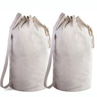 Canvas Drawstring Laundry Bag  Wholesale Customize 100% Pure Cotton Fabric Shoe Clothes Washable Dry