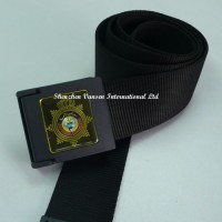 Custom Nylon Black Webbing Belts with Plastic Buckle