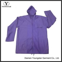 New Style Women's Water Proof PVC Raincoat with Hood