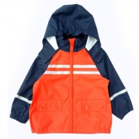 Polyurethane Kids Raincoat Safety Waterproof Rain Jacket
