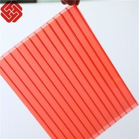 UV Coated 6mm Twin Wall Lexan Polycarbonate Hollow Sheets for Window Awnings