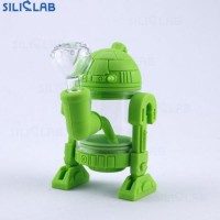 Robot Silicone Glass Water Pipes Weed Bubblers Smoking