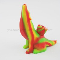Factory Distribution Silicone Wolf Glass DAB Rig Water Pipe Smoking Bubbler