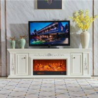 2019 New Item Wood TV Cabinet Electric Fireplace with Mantel Insert Heater