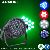 Waterproof RGBW 54PCS 3W LED PAR Stage Disco Lights Equipment