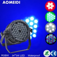Waterproof RGBW 54 X 3W LED PAR Stage Lights Equipment