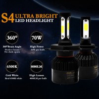 2PCS H1 LED H11 H7 H4 H3 Hb4 Hb3 H8 H27 9005 9006 Auto Car Headlight Bulbs 72W 8000lm Car Light 6000