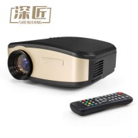 2019 Mini LCD Projector 600 Lumens 320*240 Pixels 3.5mm Audio/USB/SD Inputs Media Projector