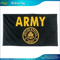 Army Gold and Black Flag United States Military Banner Us Pennant New (J-NF07F0204578)