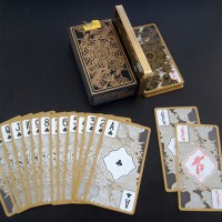 Top Quality Transparent Plastic/PVC Playing Cards with Gold Edge/Poker Cards