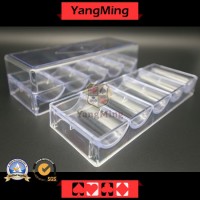 100PCS 40mm Gambling Chips Clear Acrylic Poker Chip Fill Rack Poker Chip Carrier Baccarat Games Case