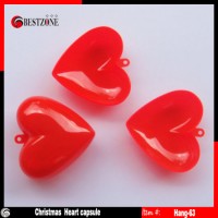 63mm Christmas Plastic Hearts Shape