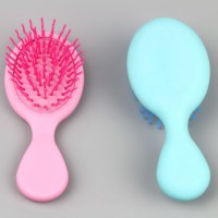 Plastic Tangling Hair Brush with Curve Pin