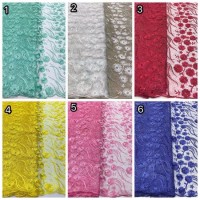 New Design Embroidery   Lace  Mesh  Lace  Fabric  Embroidery Sequinslace