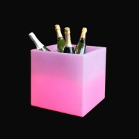 Stylish Garden Cube LED Lighted Ice Buckets for Beverage Bottle Cooling